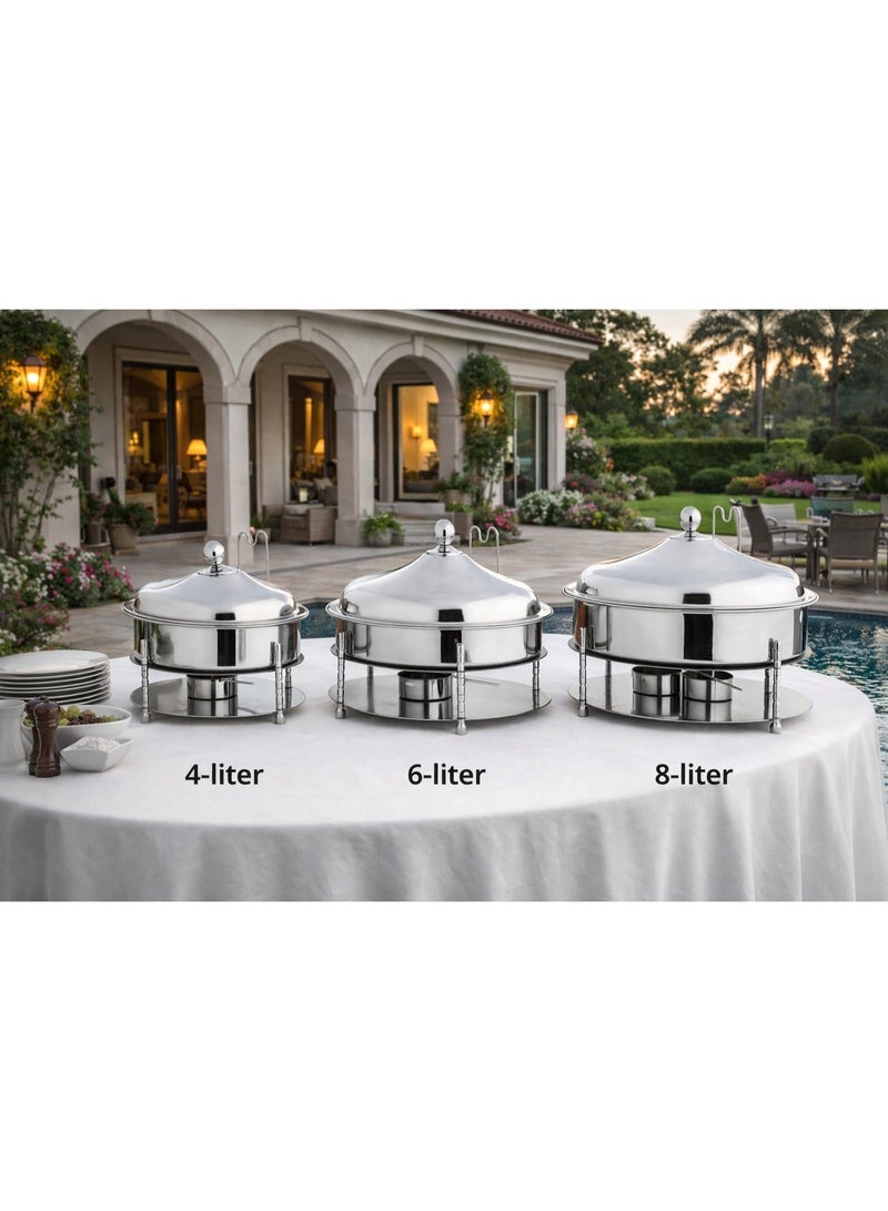 Maxima ✨ Oval Buffet Warmers for Elegant Serving – High-Quality Stainless Steel (4/6/8 Liters) ✨ - Image 1