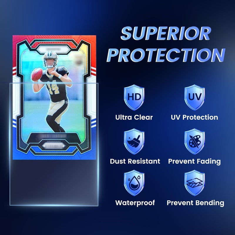 SEFOWG 2400ct Clear Card Sleeves for Trading Cards, Baseball Sports Soft Sleeves, Ultra Soft Plastic Card Protector Sleeve for Football, MTG, PKM, Game, Standard Cards - Image 3