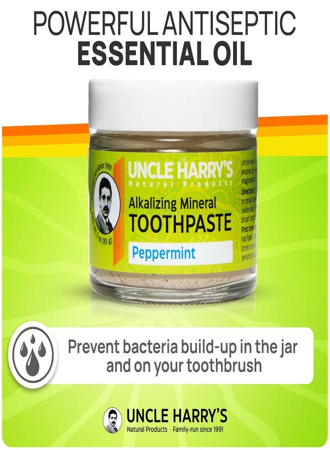 Uncle Harry's Peppermint Remineralizing Toothpaste | Natural Whitening, Freshens Breath & Promotes Enamel | Vegan Fluoride Free (2 Pack) - Image 5