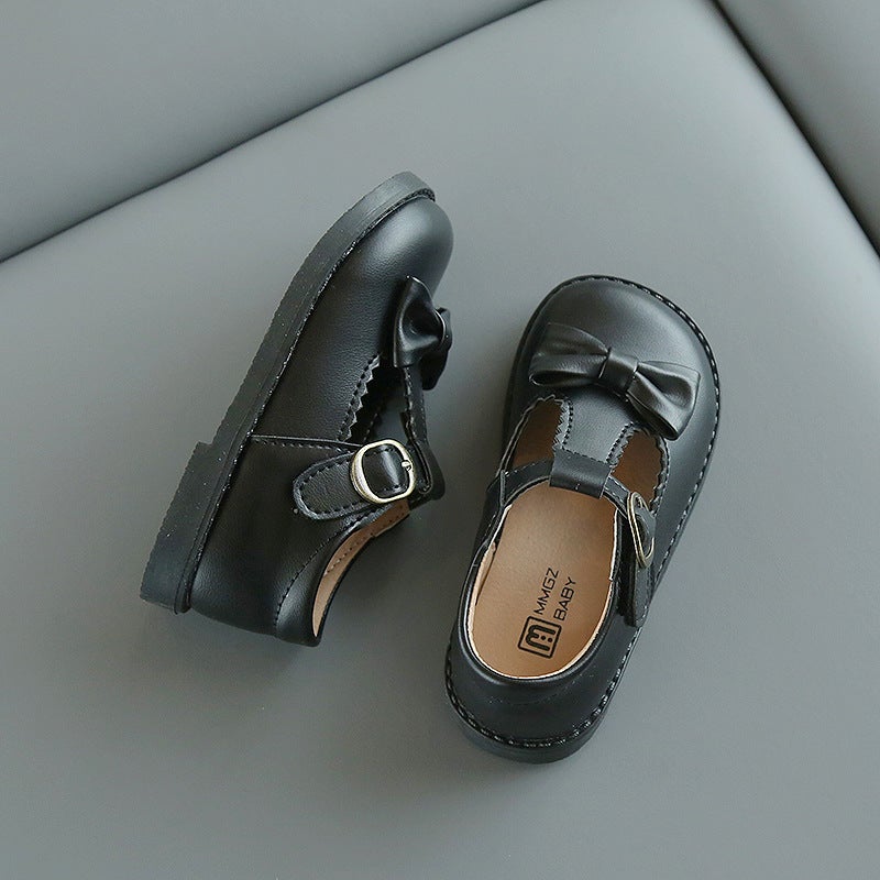 Girls Small Leather Shoes Korean Style Bow Girl Soft-soled Princess Shoes Children 1-3 Years Old Fashion Magic Shoes - Image 5