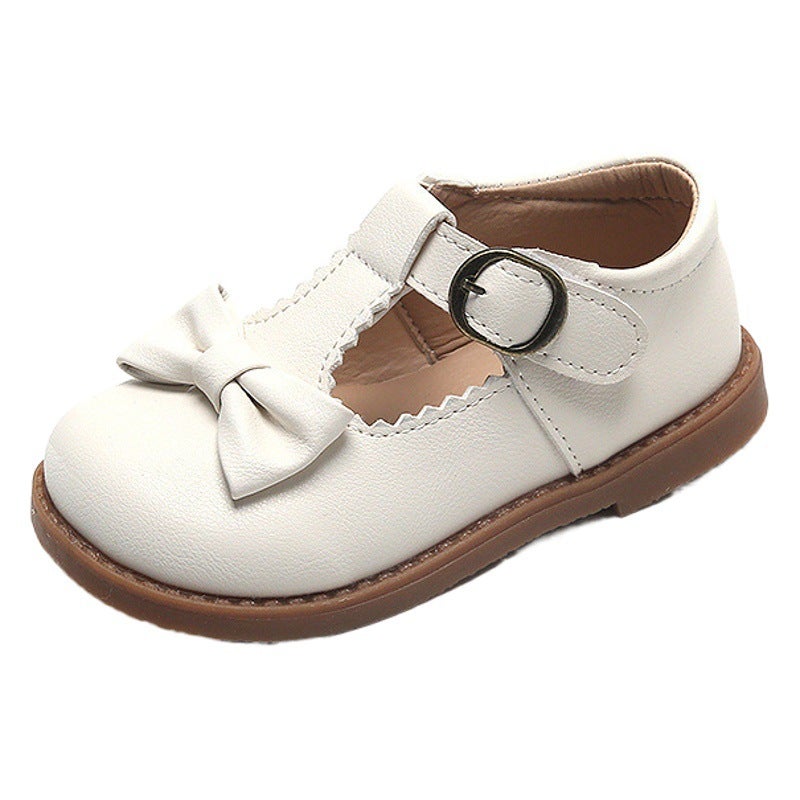 Girls Small Leather Shoes Korean Style Bow Girl Soft-soled Princess Shoes Children 1-3 Years Old Fashion Magic Shoes - Image 2