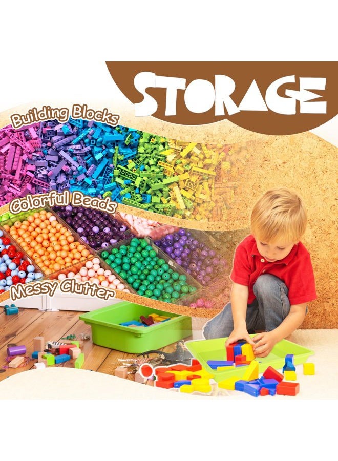 OJYUDD 12 Pack Plastic Art Trays,Multicolor Serving Organizer Tray,Activity Crafts Trays for DIY Project,Painting,Jewelry,Home School Crafts(12 Colors) - Image 4