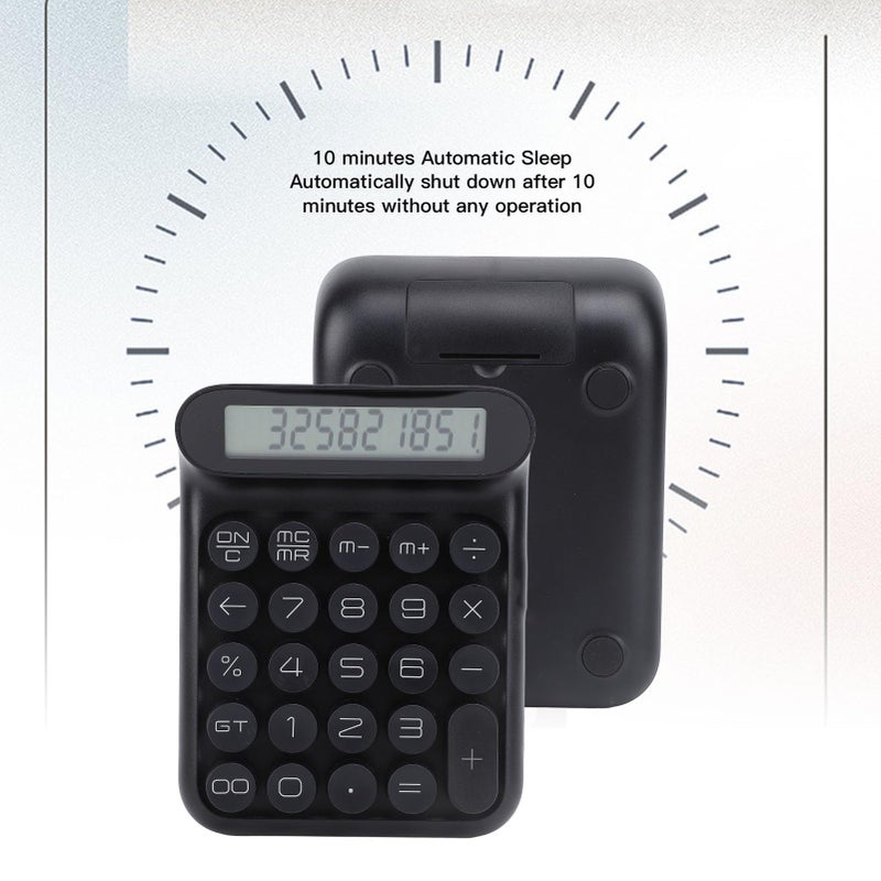 Black Mechanical Switch Calculator with Removable Key Caps 24 Keys LCD Display Non Slip Foot Pads for Office Business Students - Image 3