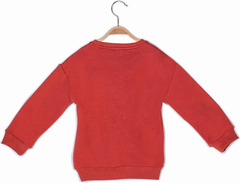 Zeyland Girls Glittery Text Printed Sweatshirt