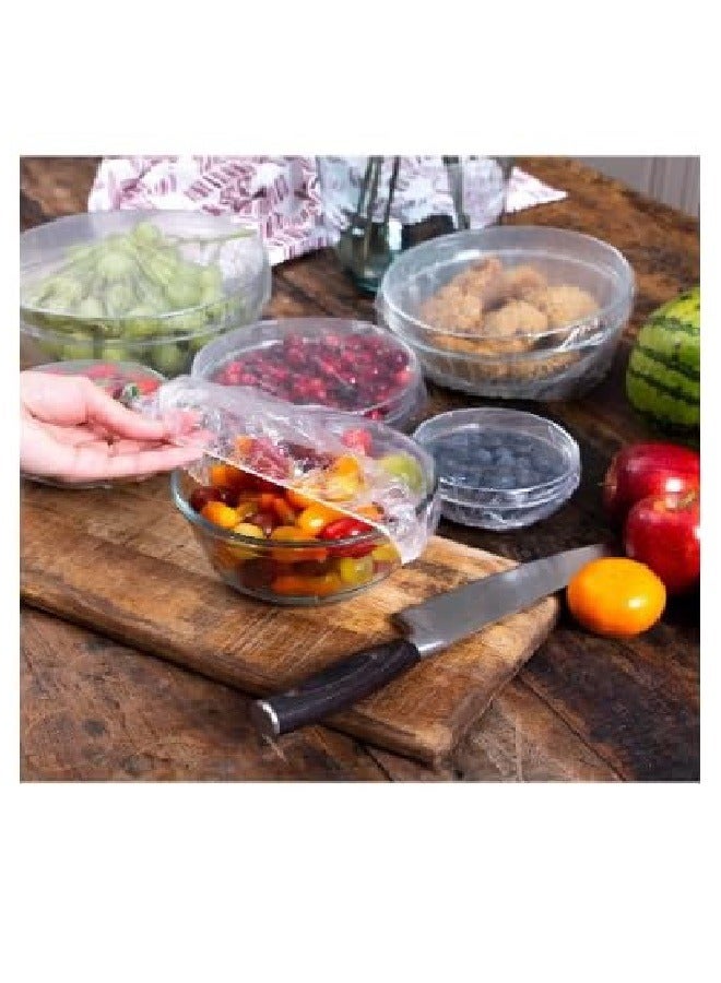 100 Plastic Bags With Flexible Edges To Cover Food Dishes - Image 2