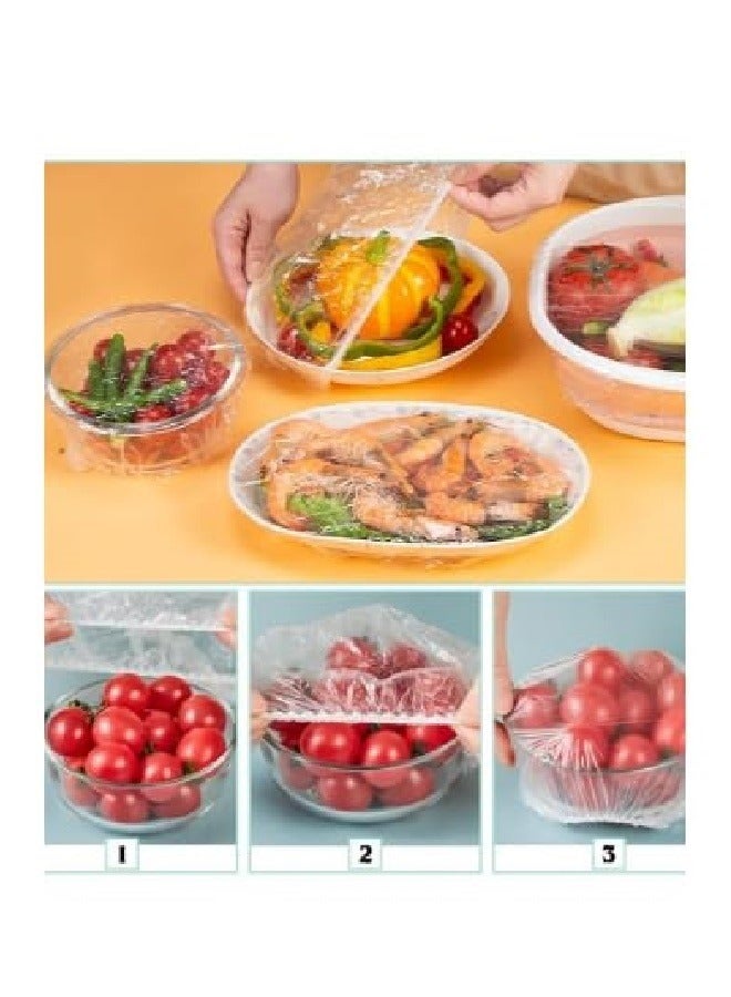 100 Plastic Bags With Flexible Edges To Cover Food Dishes - Image 3