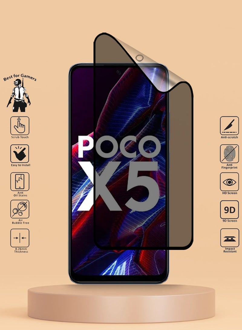 Techie واقي شاشة كامل مقاوم للانفجار مصنوع من السيراميك غير اللامع للخصوصية لهاتف Xiaomi Poco X5 - Image 2