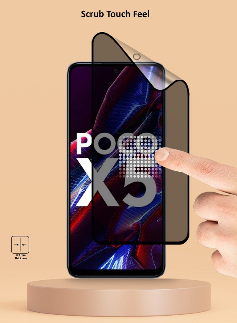 Techie واقي شاشة كامل مقاوم للانفجار مصنوع من السيراميك غير اللامع للخصوصية لهاتف Xiaomi Poco X5 - Image 3