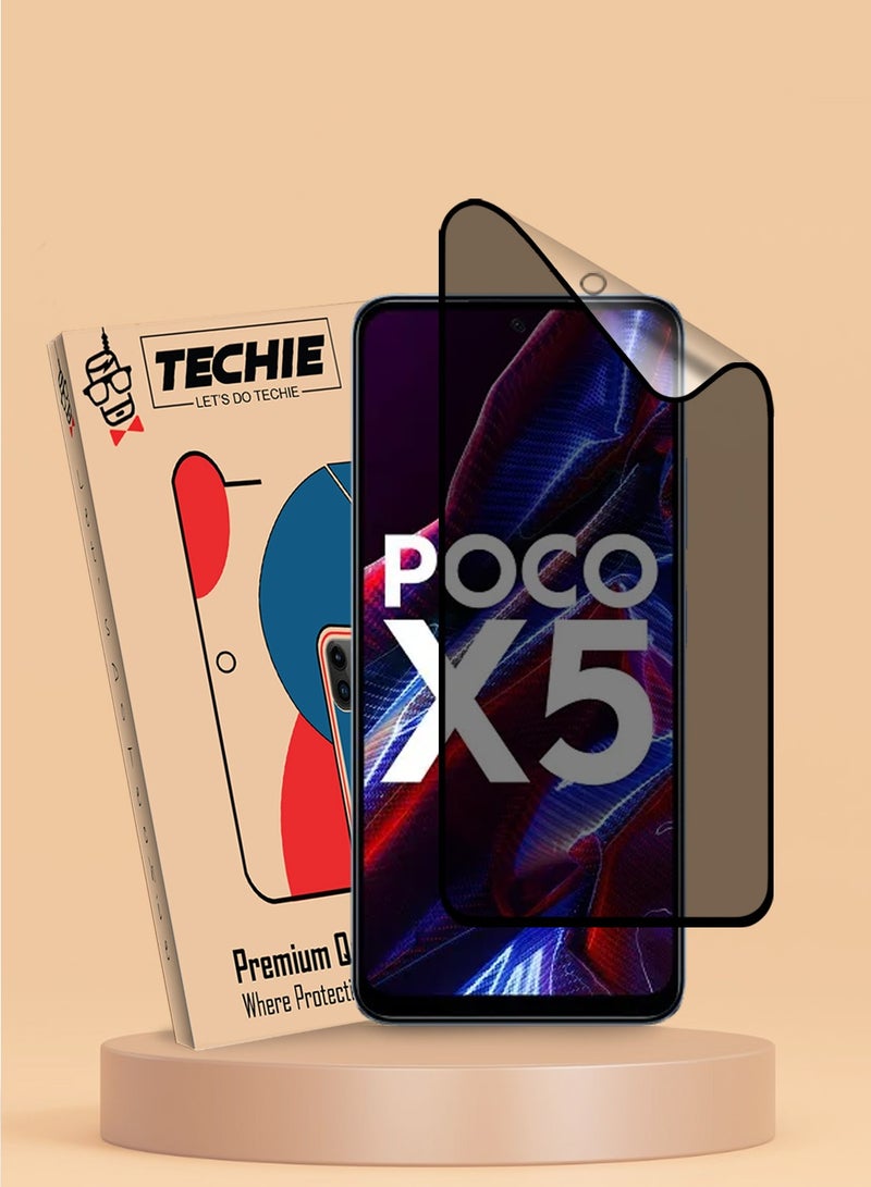 Techie واقي شاشة كامل مقاوم للانفجار مصنوع من السيراميك غير اللامع للخصوصية لهاتف Xiaomi Poco X5 - Image 1