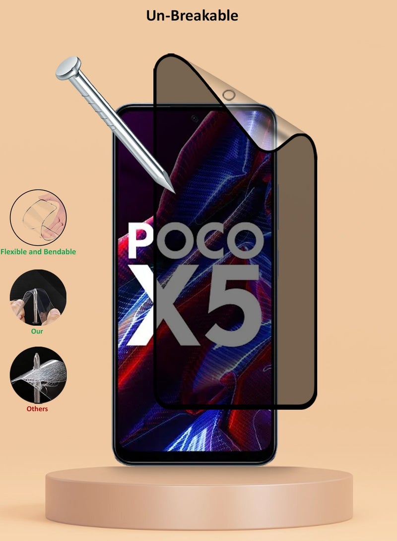 Techie واقي شاشة كامل مقاوم للانفجار مصنوع من السيراميك غير اللامع للخصوصية لهاتف Xiaomi Poco X5 - Image 5