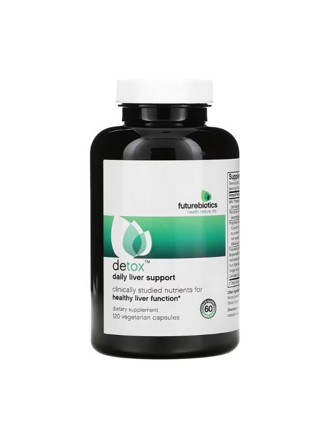 Futurebiotics Detox Daily Liver Support 120 Vegetarian Capsules - Image 1