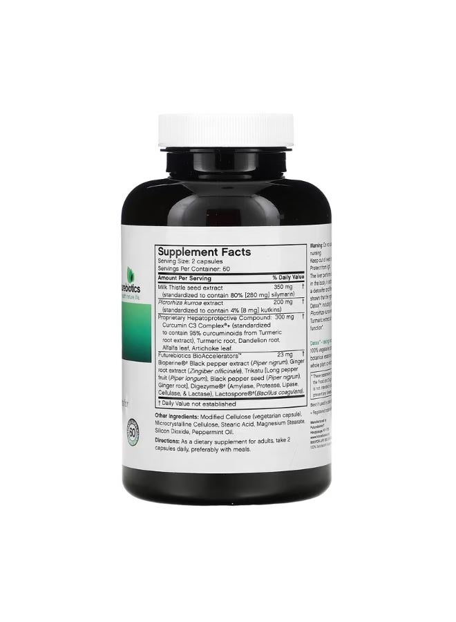 Futurebiotics Detox Daily Liver Support 120 Vegetarian Capsules - Image 2
