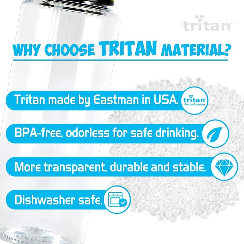 Home Tune Cute Water Bottle for School Kids Girls, BPA FREE Tritan & Leak Proof & Easy Clean & Carry Handle, 23oz/ 680ml - Mermaid - Image 5