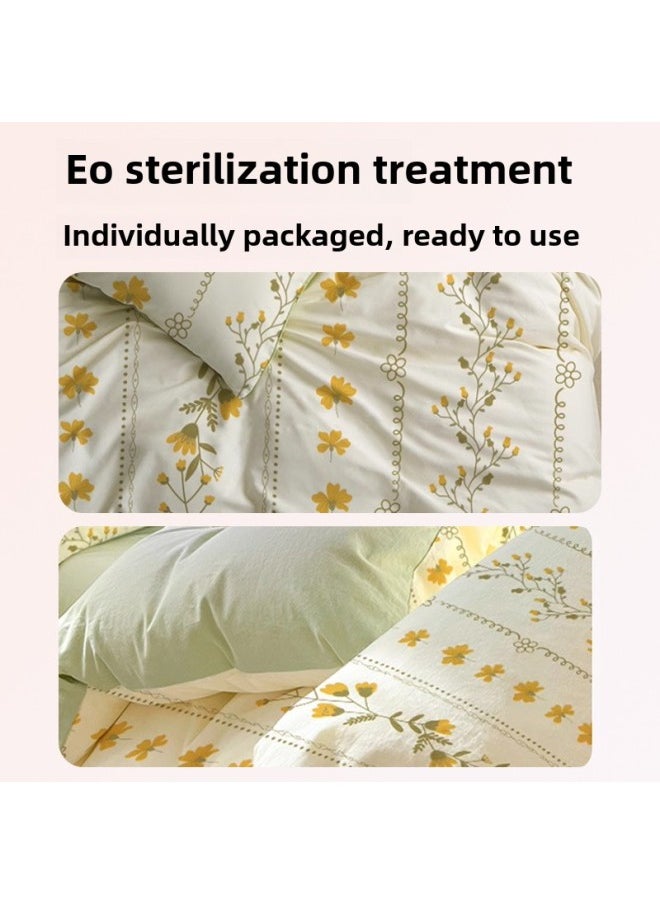 Generic Thickened Disposable Bed Sheet Four-piece Quilt Cover Pillowcase Hotel Supplies Household Portable Suit Travel Wholesale-Color:Nuanyang Travel Three-piece Suit [single One-day Trip]  - Image 5