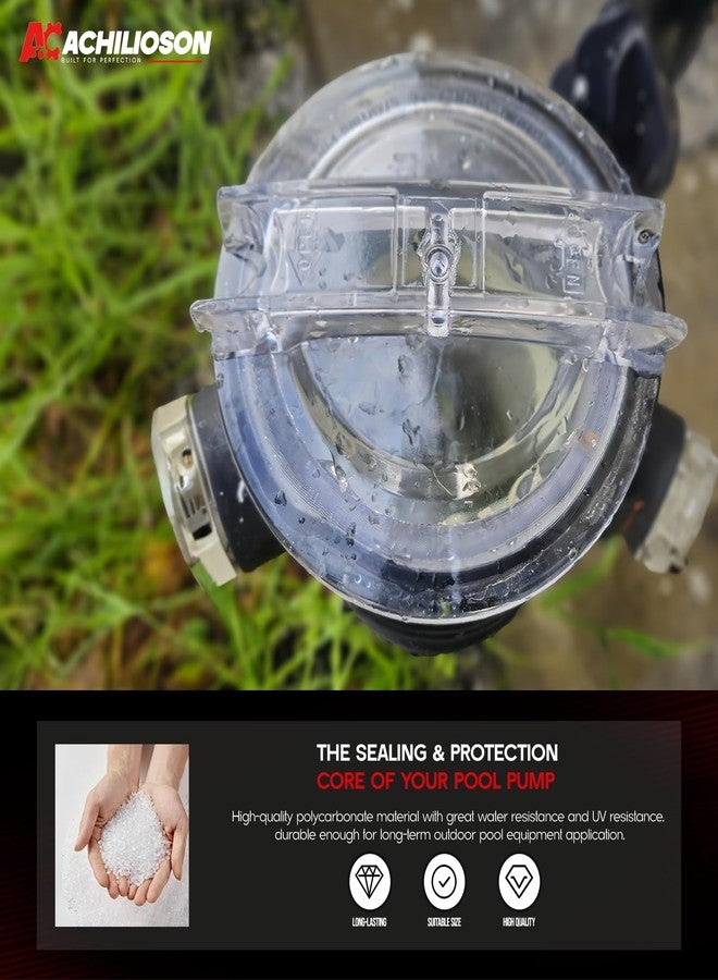 مصفاة لولبية وغطاء حلقي لمضخة حمام السباحة Achilioson SPX3100D، متوافق مع مضخات Hayward Super Pump SP3000 وSP3000X، طرازات C250CF وC500CF وC1100CF وC1800CF - Image 3