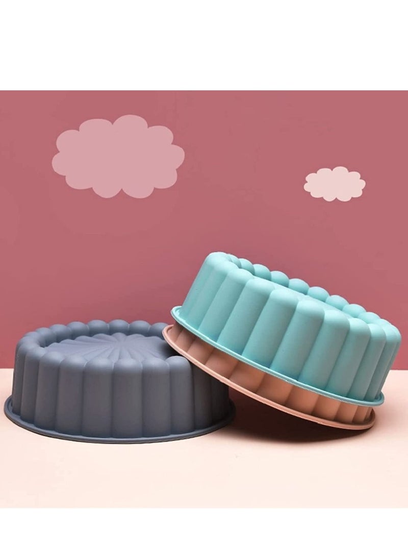 Excefore Charlotte Cake Pan Silicone, 18cm Nonstick Round Molds for Cheesecake Gray - Image 4