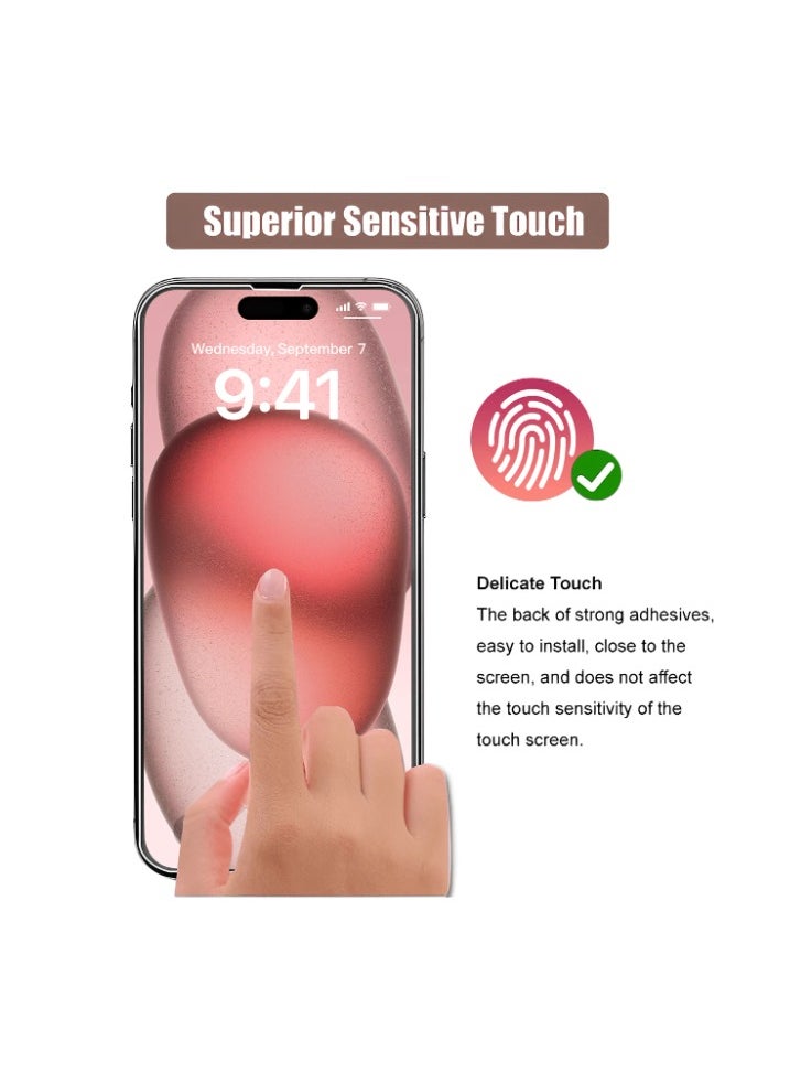 Generic iphone 16 Plus 3 Pcs High Definition Transparent Anti scratch Screen Protector  - Image 4
