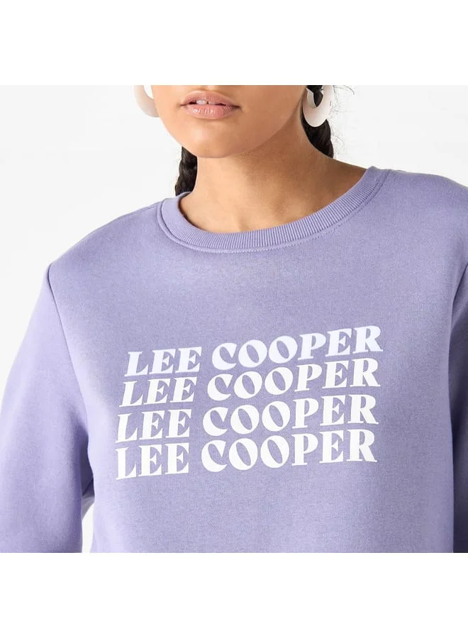 Lee Cooper Lee Cooper Logo Embossed Sweatshirt with Long Sleeves
