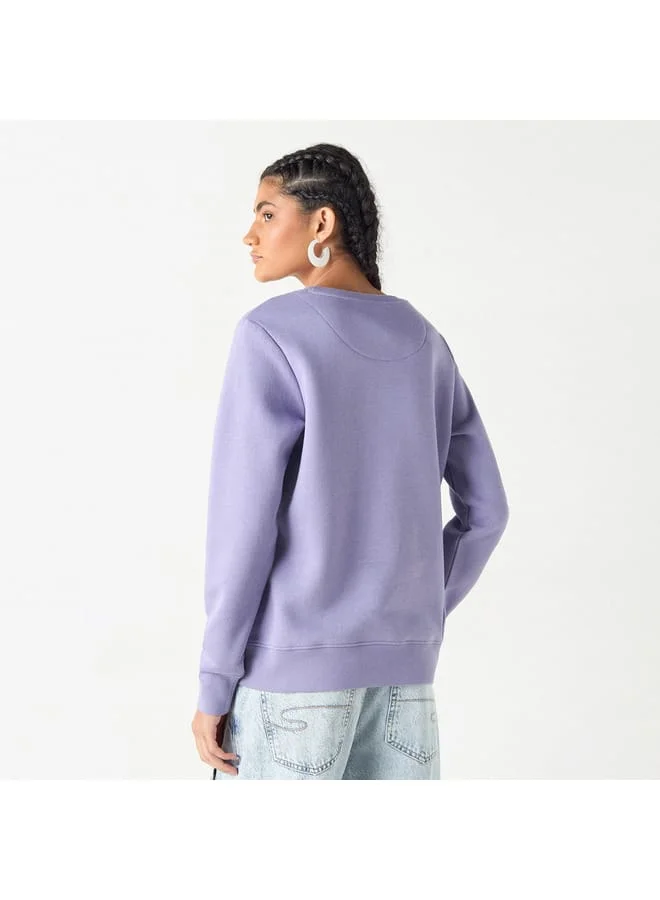 Lee Cooper Lee Cooper Logo Embossed Sweatshirt with Long Sleeves