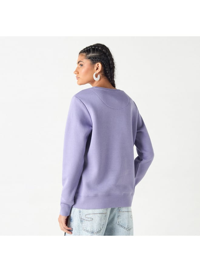 Lee Cooper Lee Cooper Logo Embossed Sweatshirt with Long Sleeves  - Image 3