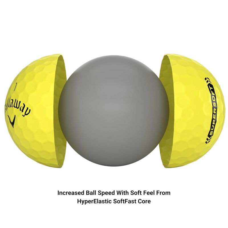 Callaway كرات جولف سوبر سوفت (نسخة 2023، صفراء) - Image 3