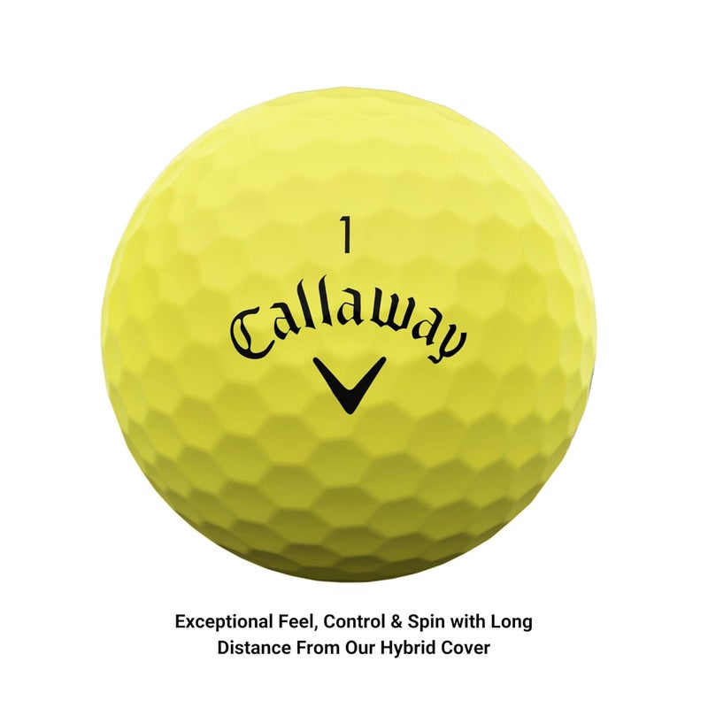 Callaway كرات جولف سوبر سوفت (نسخة 2023، صفراء) - Image 2