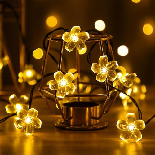 Epyz Solar Light Outdoor Garden Waterproof Sakura Flower String Light for Garden,Lawn,Patio,Christmas Tree,Party Decorations [ 30 LED, Warm Yellow Light, Pack of 1 ] - Image 4