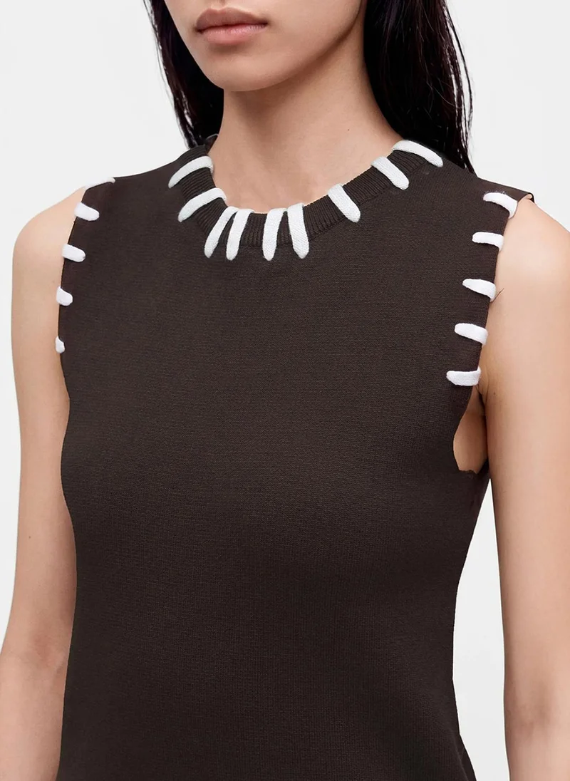 فيرو مودا Women's VMLEA Sleeveless Knitted Top