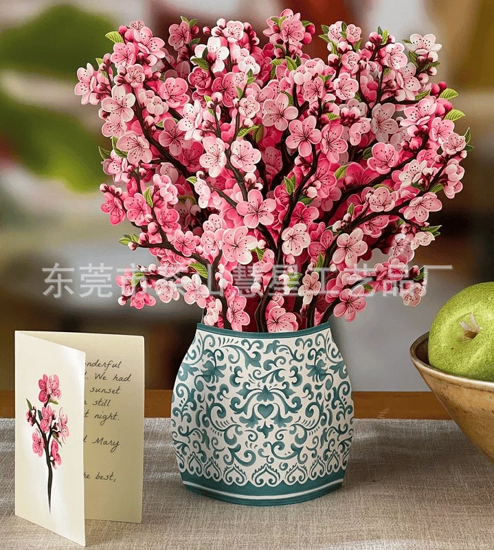 3D Greeting Card For Valentine'S Day And Mother'S Day, Paper Bouquet Of Flowers, Thank You And Blessing Gift, Holiday Limited Edition Flower Bouquet - Image 1