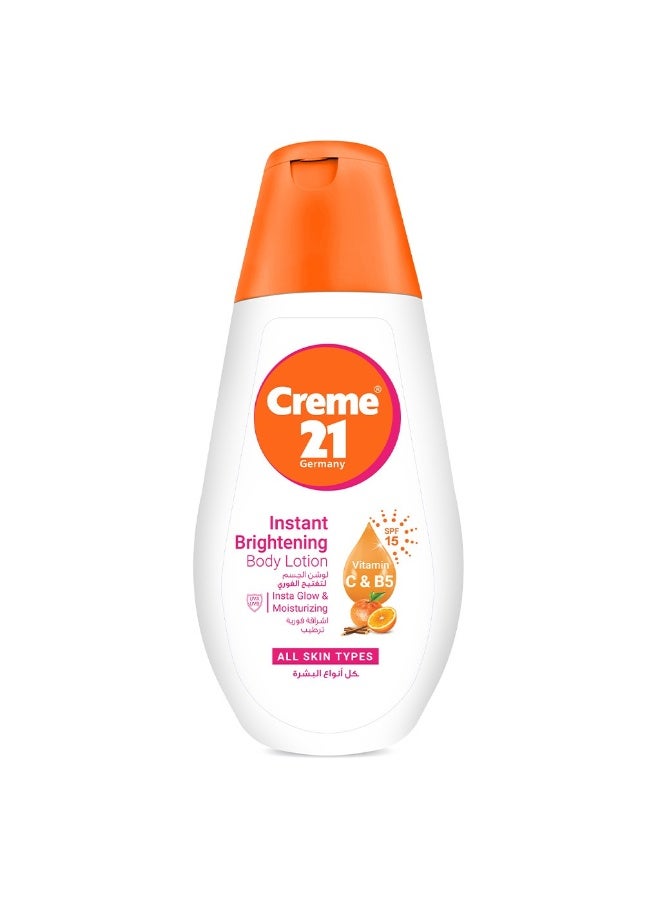 Creme 21 Instant Brightening Body Lotion With SPF 15 For All Skin Types 250ml
