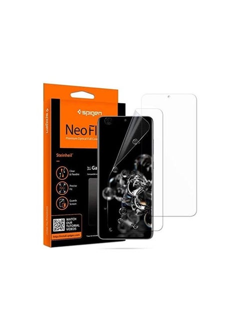 Galaxy S20 Ultra, Spigen NeoFlex Screen Protector Designed 2 Pack Case Friendly
