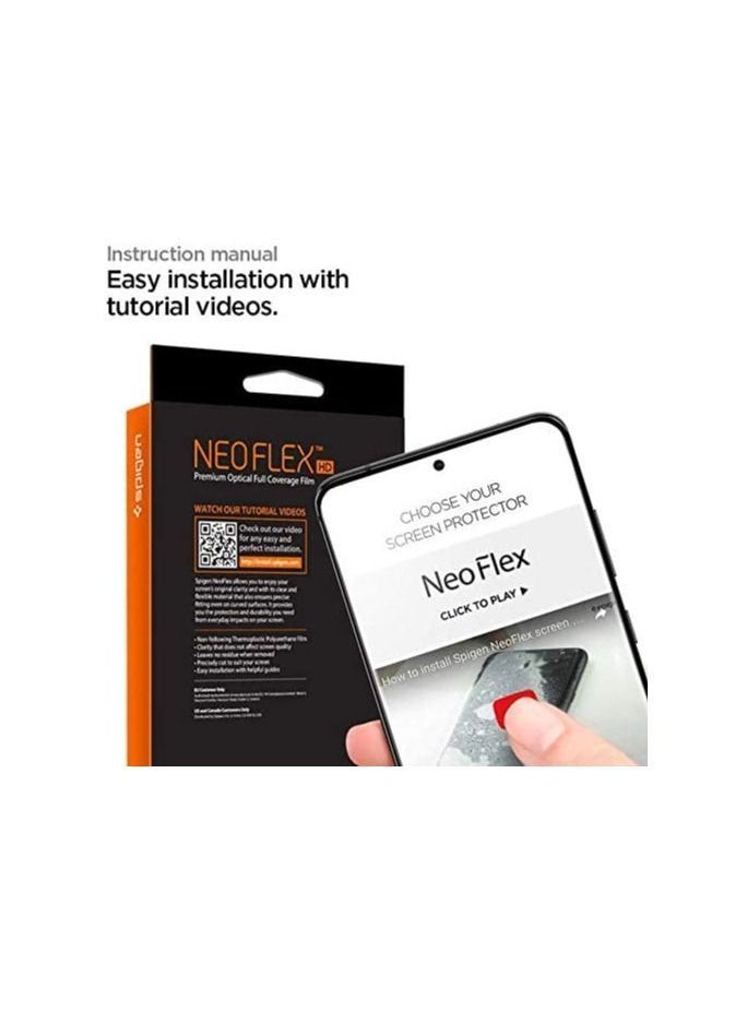 Galaxy S20 Ultra, Spigen NeoFlex Screen Protector Designed 2 Pack Case Friendly