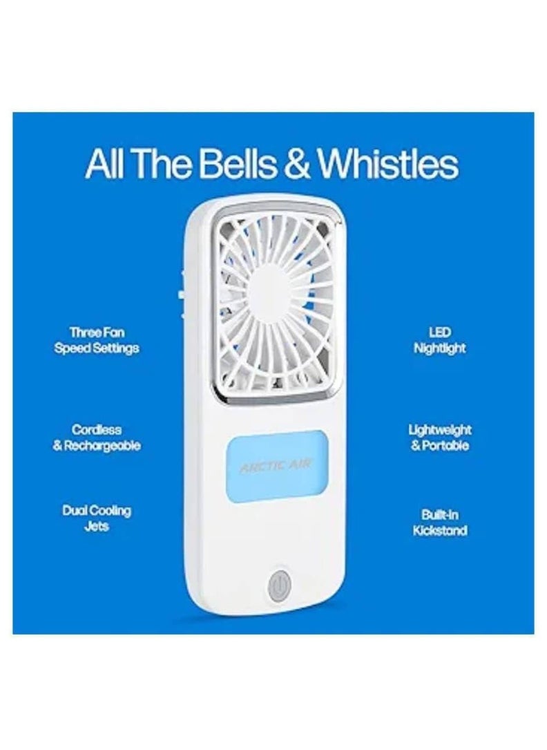 Generic - Portable mini air conditioner Suitable for all ages and can be used for newborns to humidify their air. The air conditioner runs on a power bank and operates for 2 to 3 hours after a power outage, depending on the speed.* It has a small water bottle, but a larger one can be used. It charges via a Type-C cable. - Image 1
