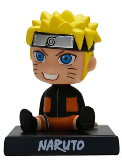 Super Hero Naruto Human Mode Action Figure Limited Edition Bobblehead with Mobile Holder for Car Dashboard, Office Desk & Study Table Anime Hero Bobblehead Mobile Phone Holder Car Decorations