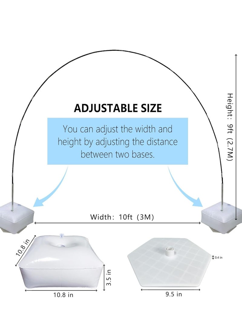 Balloon Arch Stand Kit with Water Base, Adjustable Balloon Garland Stand with 50Pcs Balloon Clips for Wedding Birthday Baby Shower Graduation Party Supplies Halloween Decoration - Image 2