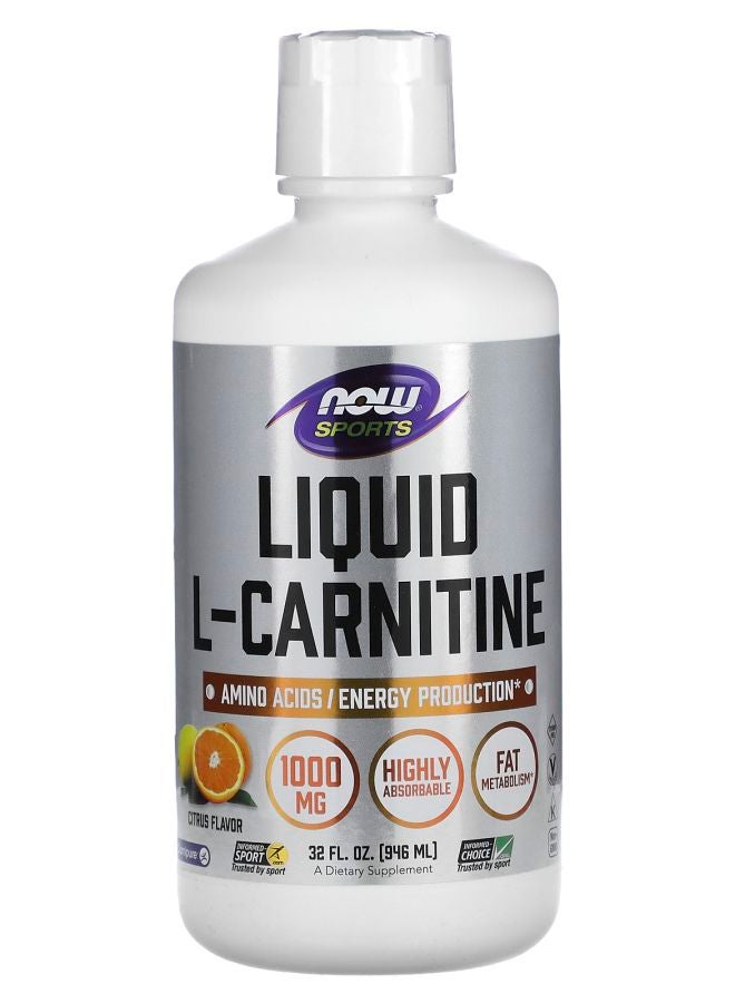 now Sports Liquid L-Carnitine Citrus 1000 mg 32 fl oz (946 ml)