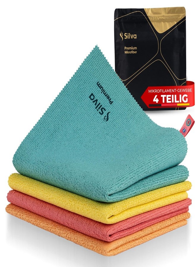Silva Premium Microfiber Cloth Mix – Scratch-Free Cleaning Towel for Tough Stains, Streak-Free Windows, Kitchen, Cars – 20x Absorbency, Reusable (38x35cm - Image 1
