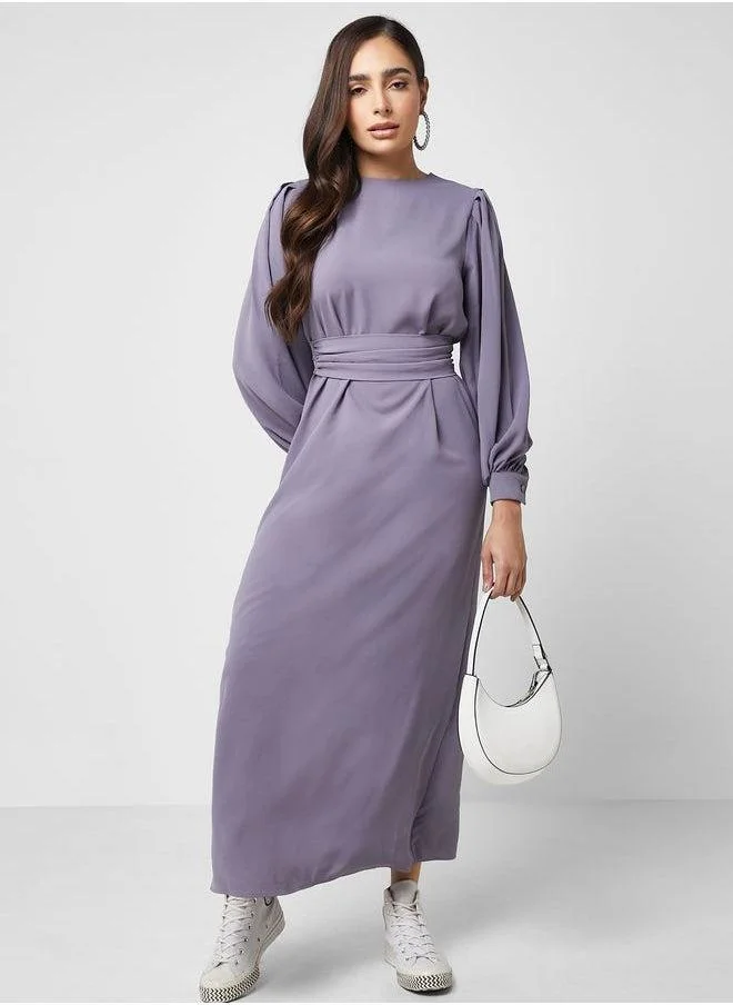 Refka by modanisa Balloon Sleeves Dress