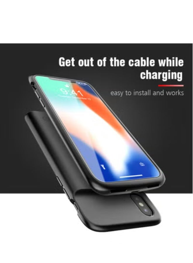GULFLINK Silicone Slim Ultra Thin Smart Battery Case 6800 mAh For iPhone X/XS - Image 5