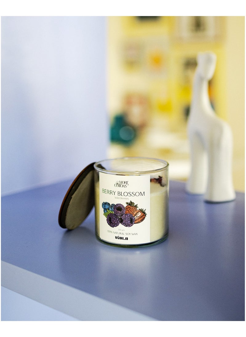 More cottons  Berry Blossom Candle 200gm  - Image 3