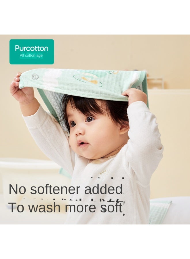 purcotton In-store Same Item】baby Waffle Gauze Handkerchief, Soft And Skin-friendly Face Cloth For Infants, Baby Drool Bibs - Image 4