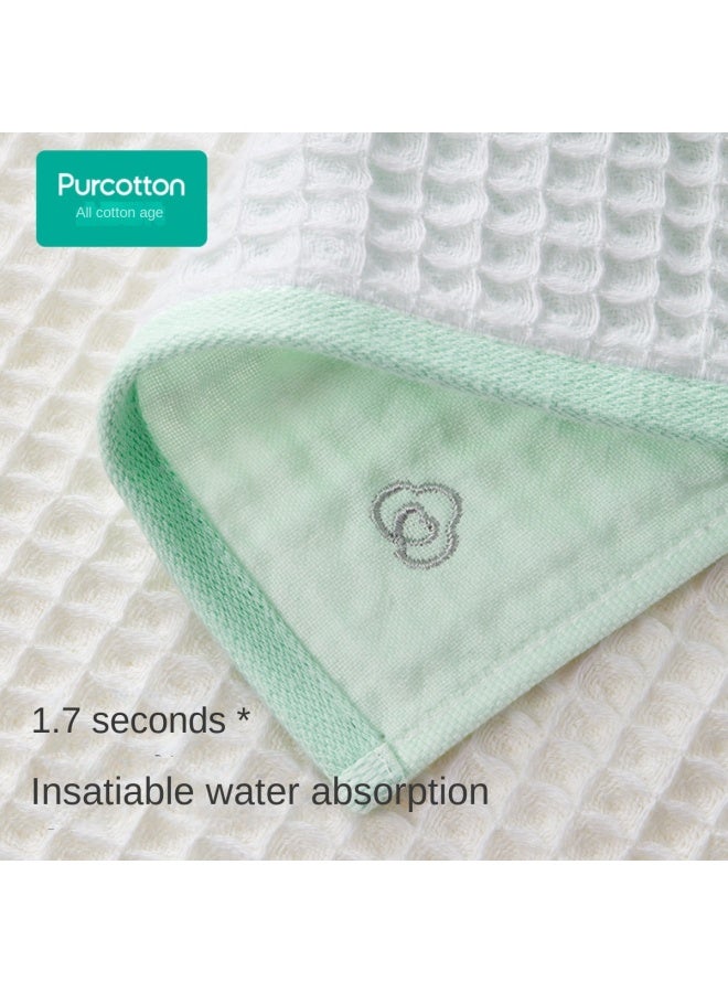 purcotton In-store Same Item】baby Waffle Gauze Handkerchief, Soft And Skin-friendly Face Cloth For Infants, Baby Drool Bibs - Image 5