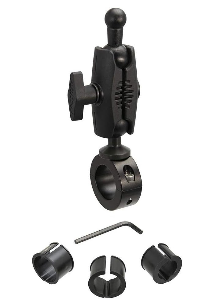 Arkon 25mm Robust Aluminum Motorcycle Handlebar Mount – 17mm Ball Compatible Black - Image 1