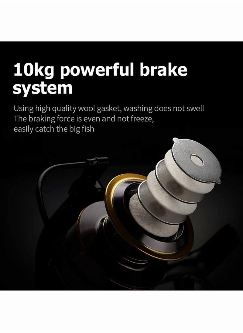 Generic Upgraded version Fishing Reel Fishing Reel All Metal Spool Spinning Reel 10KG Max Drag Stainless Steel Handle Line Spool Saltwater Fishing For Saltwater or Freshwater ( Size : 7000 Series)  - Image 4