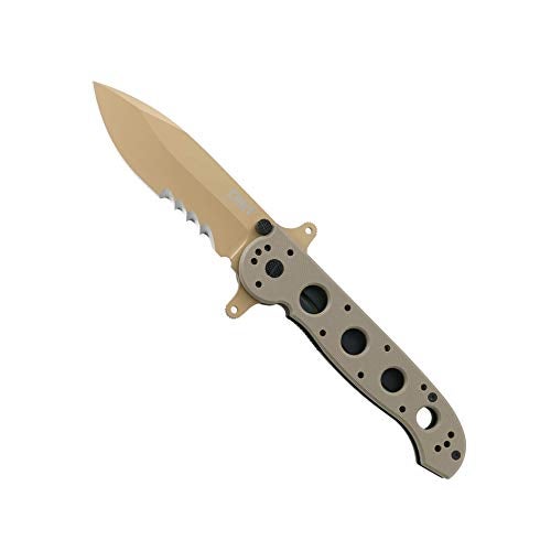 CRKT M21-14DSFG Folding Knife with Liner Lock: 1.4116 Veff Serrations Blade, G10 Handle, Reversible Pocket Clip, M21-14DSFG - Image 1