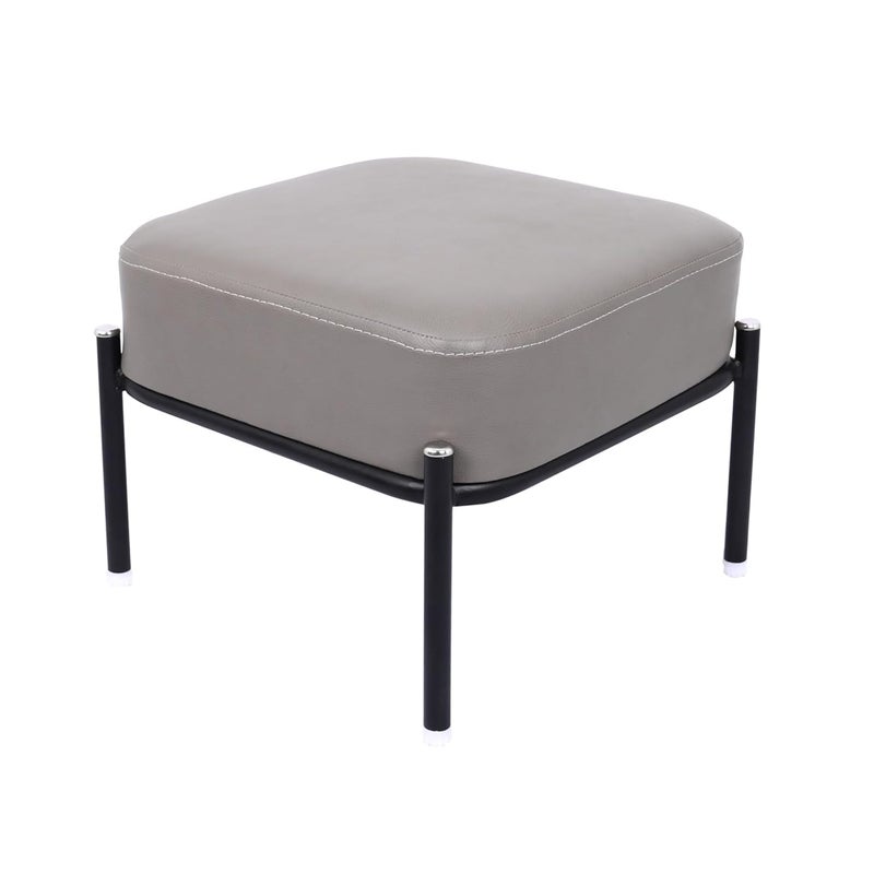 ZUGAD Fabric Vanity Stool for Makeup Room Rectangle Foot Stool Ottoman with Metal Legs Upholstered Boucle Footrest Lamb Vanity Bench for Dressing Table Bedroom Living Room 1pc - Image 1