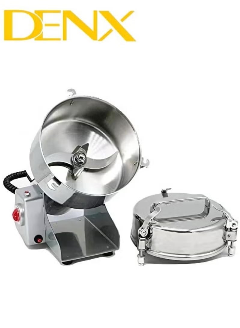 Denx Coffee Grinder Food Grinder Stainless Steel Blade Electric Grinding Machine Large Capacity Silver 800g 3000W Grinder - Image 2