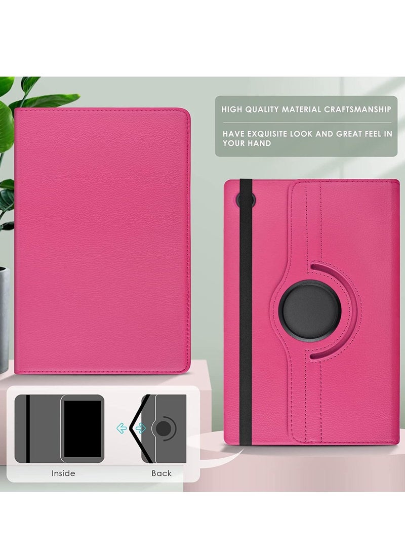 Case Compatible with Galaxy Tab A8 10.5" Case (SM-X200/X205/X207), Galaxy Tab A8 Case 10.5 inch,Auto Sleep/Wake 360° Rotating Stand Folio Leather Case for Tab A8 2022 (Rose Red) - Image 2