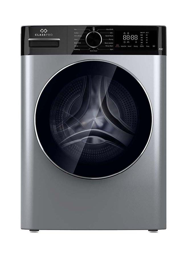 ClassPro Front Load Washing Machine 8kg Inverter BLDC Motor Steam1400 rpm Color Silver 