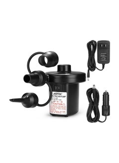 AGPtek AGPTEK Electric Air Pump, Portable Quick-Fill Air Pump with 3 Nozzles, 4.5kPa, 110V AC/12V DC, Inflator/Deflator Pumps for Outdoor Camping, Inflatable Air Mattress Beds, Boats, Swimming Ring  - Image 1
